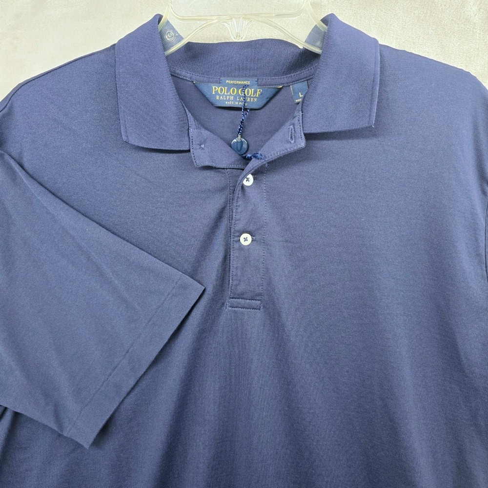 NWOT Polo Golf‎ Ralph Lauren Size Large Polo Shirt Blue Performance Short Sleeve